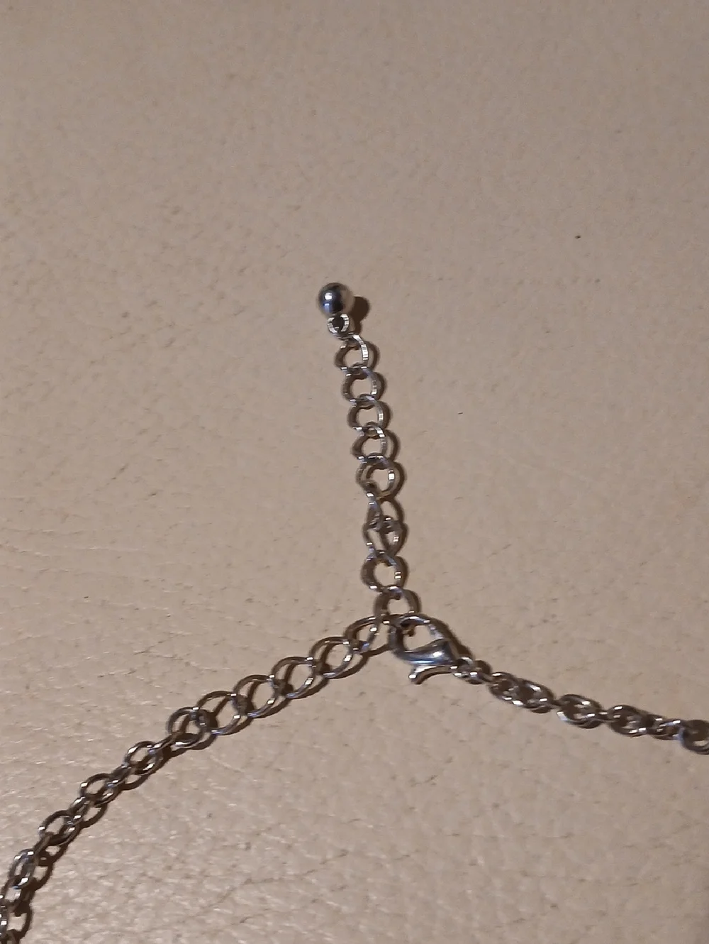 Statement Necklace With Silvertone Chain - Picture 3 of 3
